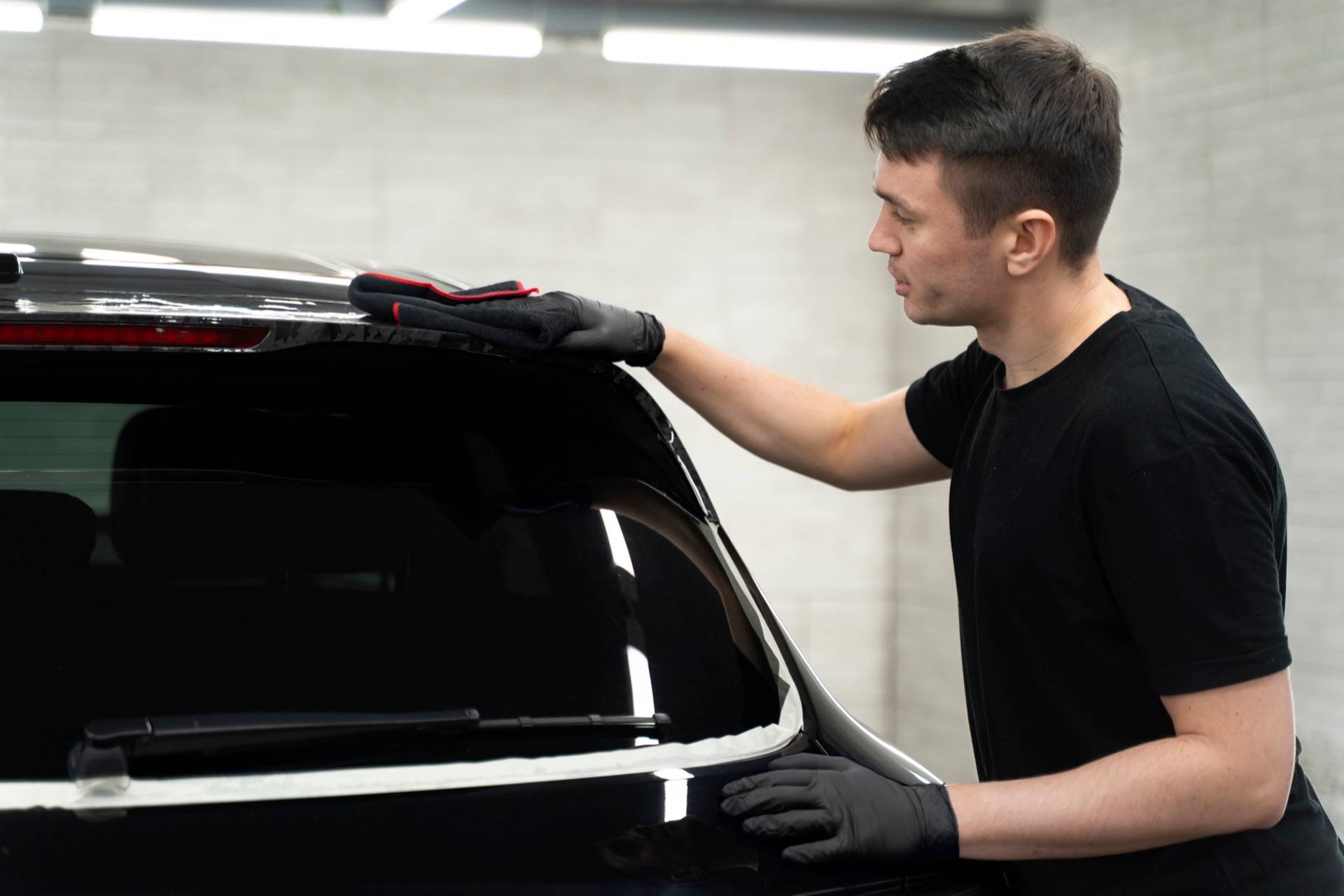 A seamless window film finish